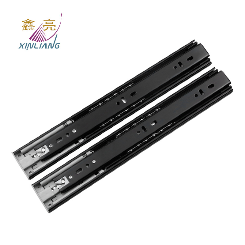 Jieyang Factory Competitive Damping 3-Fold Push Open Full Extension Ball Bearing Drawer Slide