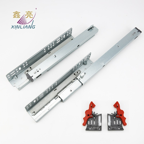 Hot-Sale Concealed Slide Push Open 3 Fold Undermount Slide with Detachable Brackets