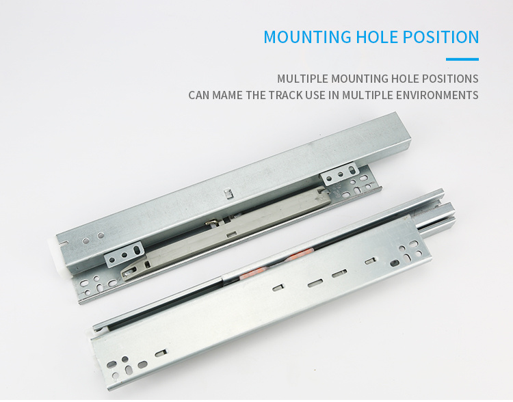 High Grade Push Open Bottom Mounted Rail Undermount Slide Made in China