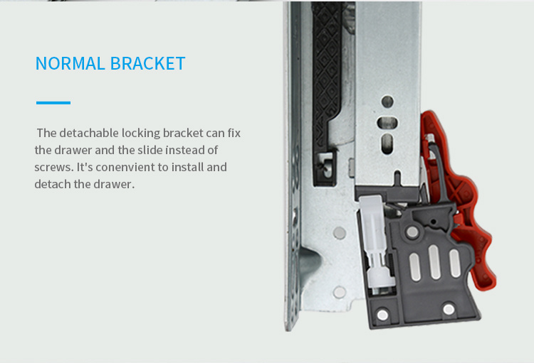 China Factory Most Popular European Style Concealed Under Mounted Slide with Brackets