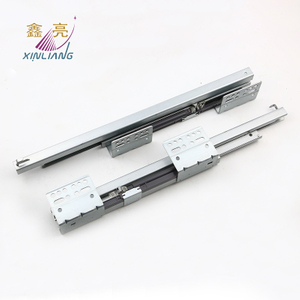 China Factory 3 Fold Damper Basket Channel Sliders Locking Hidden Telescopic Rails Soft Closing Undermount Concealed Drawer Slide