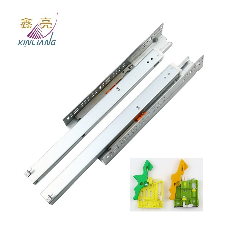 3D Adjustable Kitchen Haredware China Top 3-Fold Hydraulic Push Open Undermount Rails Heavy Duty