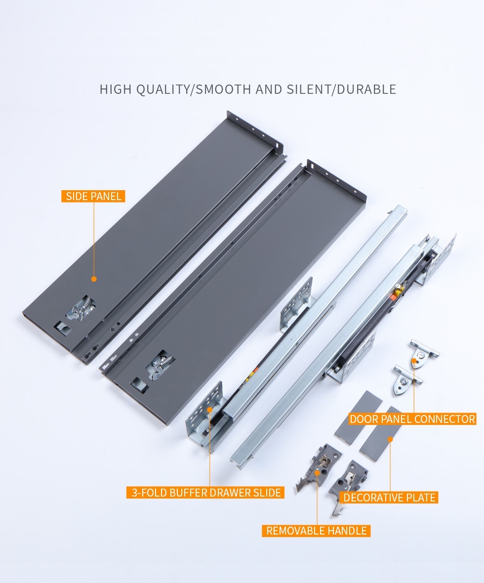 Cheaper Soft Closing Slim Tandem with Height 88/120/152/184mm