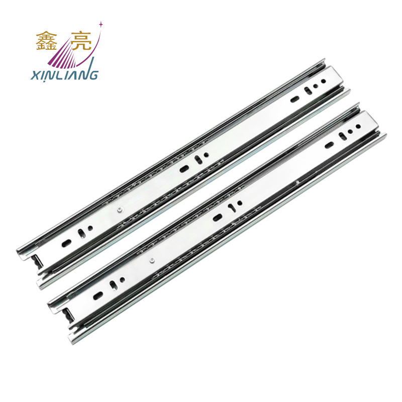 Furniture Hardware Cheaper Two Balls Galvanized 45mm Regular Ball Bearing Drawer Channels