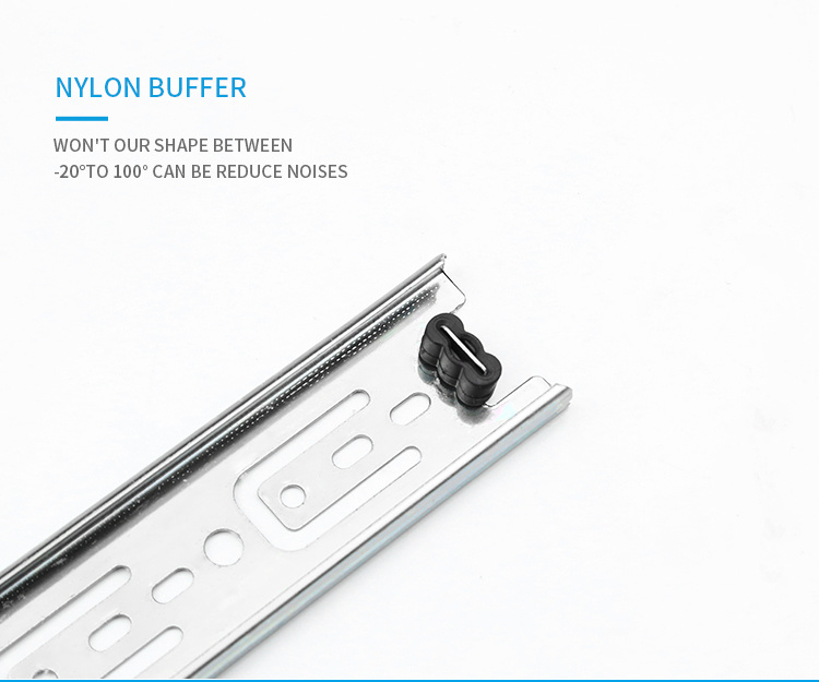 Furniture Hardware Cheaper Two Balls Galvanized 45mm Regular Ball Bearing Drawer Channels