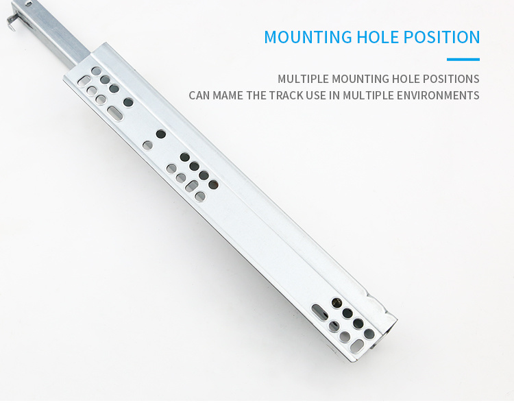 Adjustable European 2-Folds Push Open Undermount Slide with Locking Pins