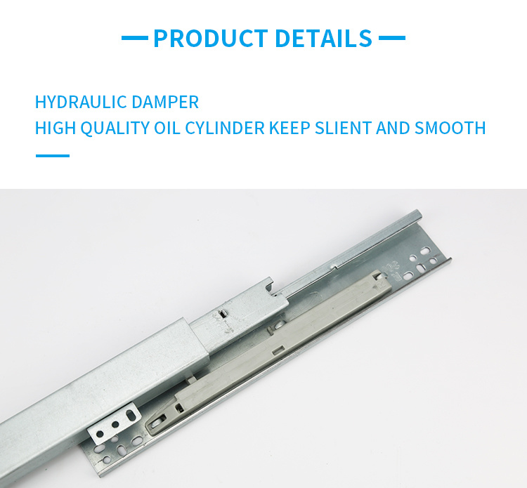 High Grade Push Open Bottom Mounted Rail Undermount Slide Made in China