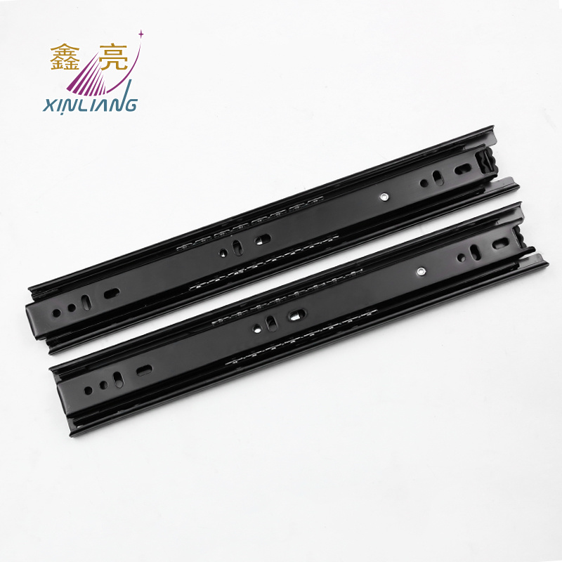 Furniture Hardware Cheaper Two Balls Galvanized 45mm Regular Ball Bearing Drawer Channels