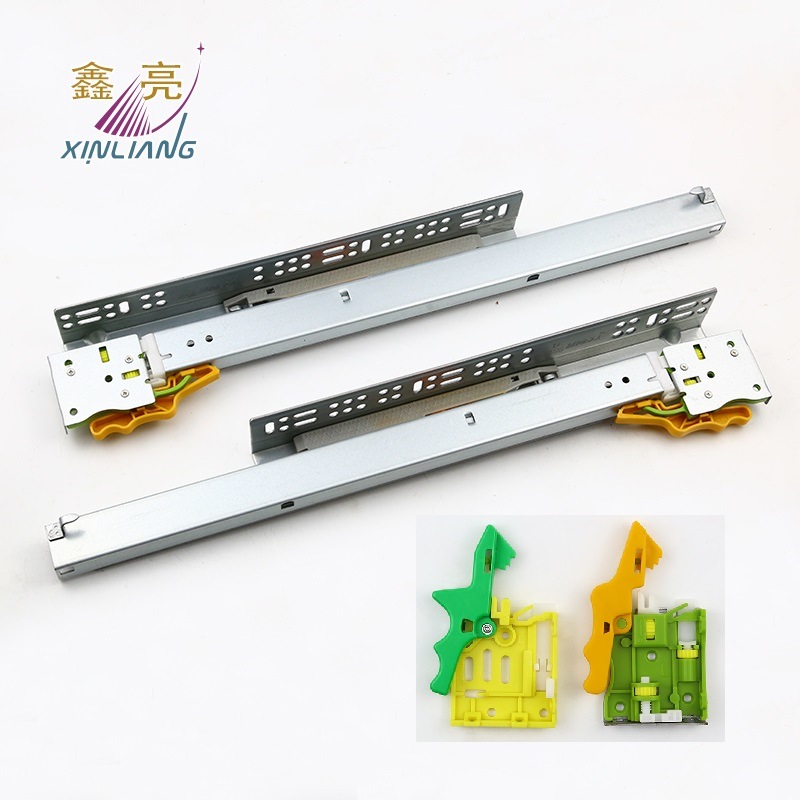 3D Adjustable Kitchen Haredware China Top 3-Fold Hydraulic Push Open Undermount Rails Heavy Duty
