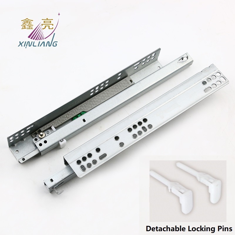 Classic European Style Detachable 2 Fold Undermount Slide With Buffering