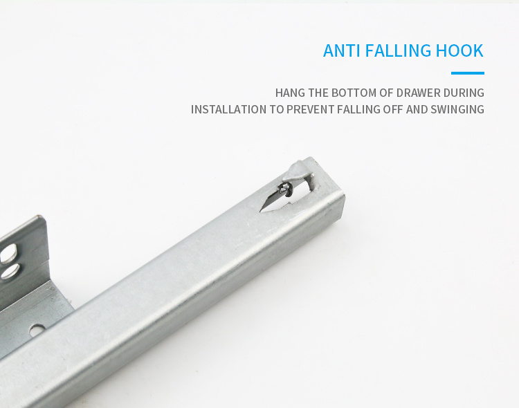 Adjustable European 2-Folds Push Open Undermount Slide with Locking Pins