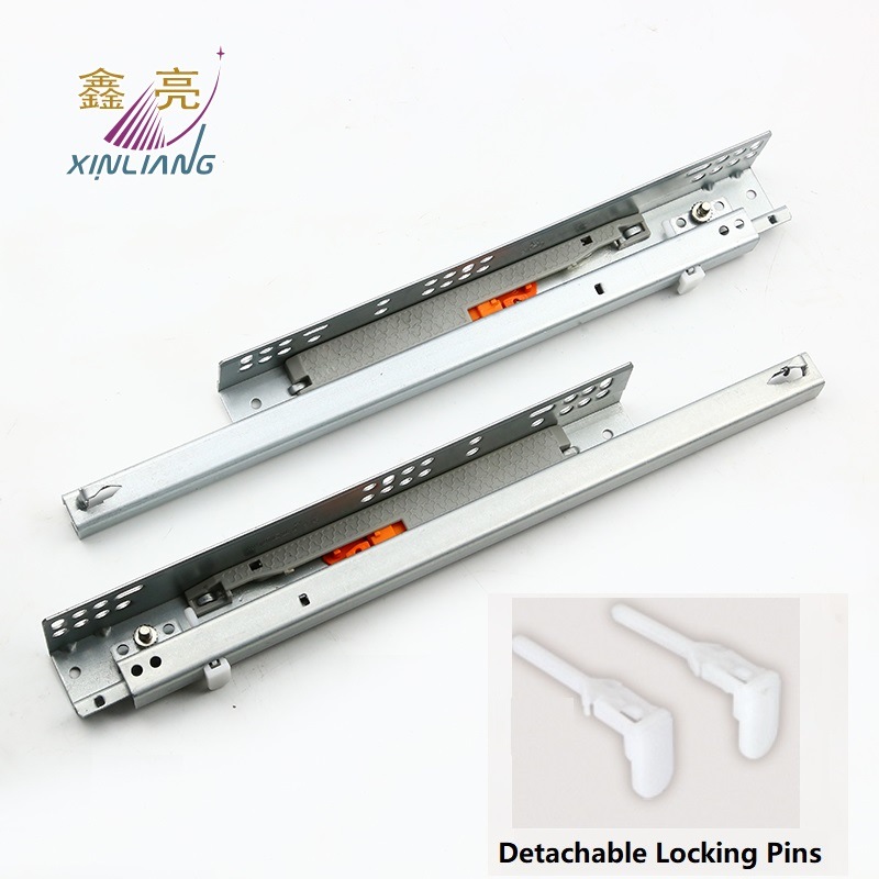 China Wholesale Adjustable European Style 2 Fold Hydraulic Damping Undermount Slide